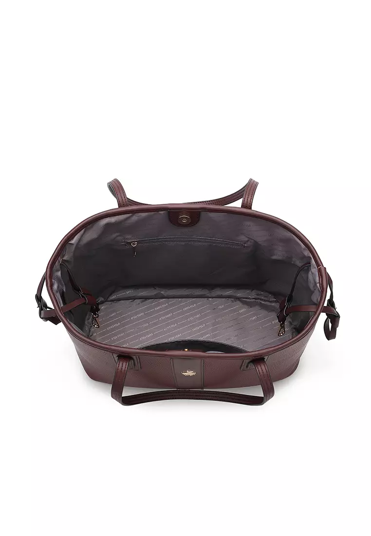 2-in-1 Tote Bag & Top Handle Bag (2-in-1 - Tas Jinjing Wanita & Tas Tangan Wanita) - Merah