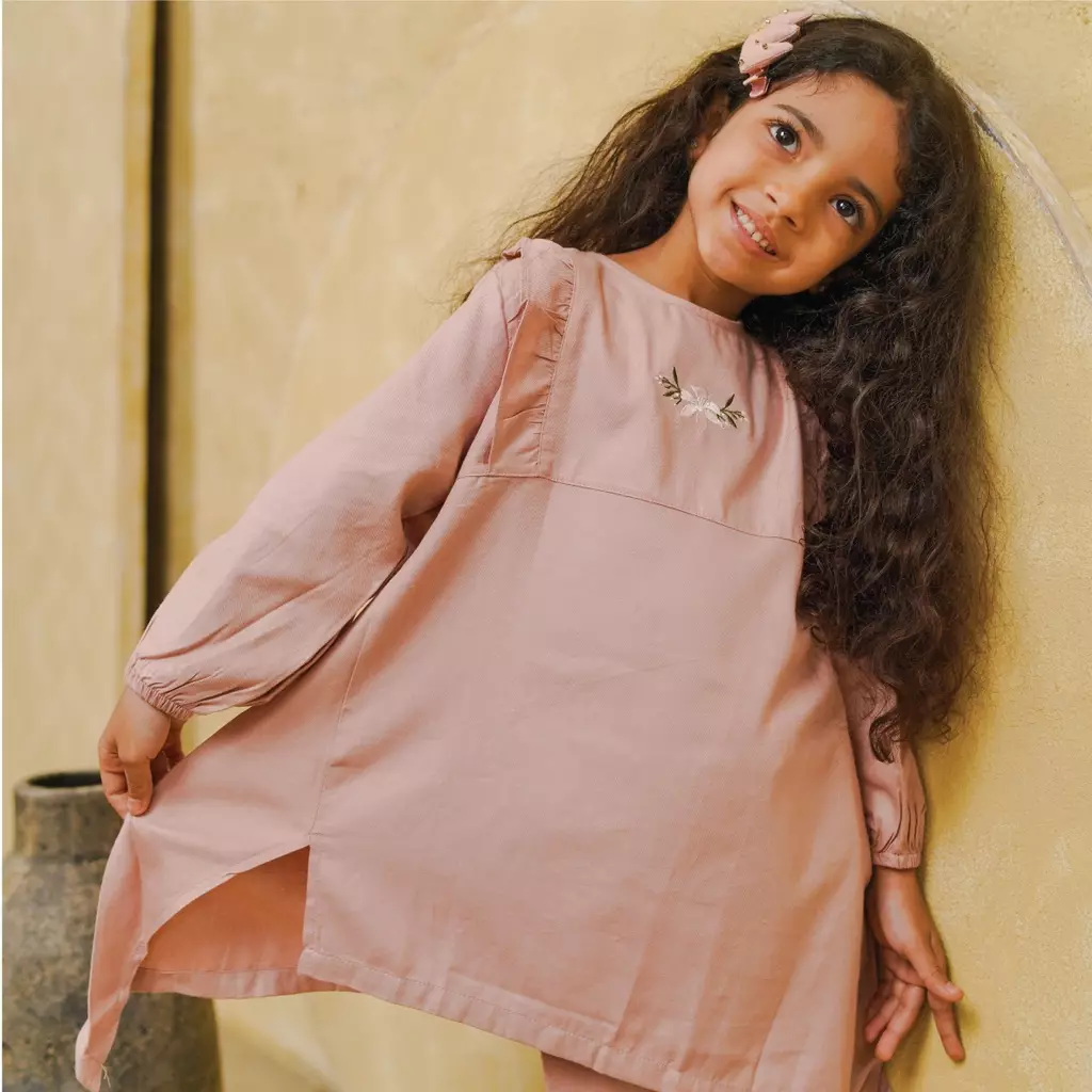 Mooi Setelan Anak Perempuan Shafa Tunik Set - Maroon