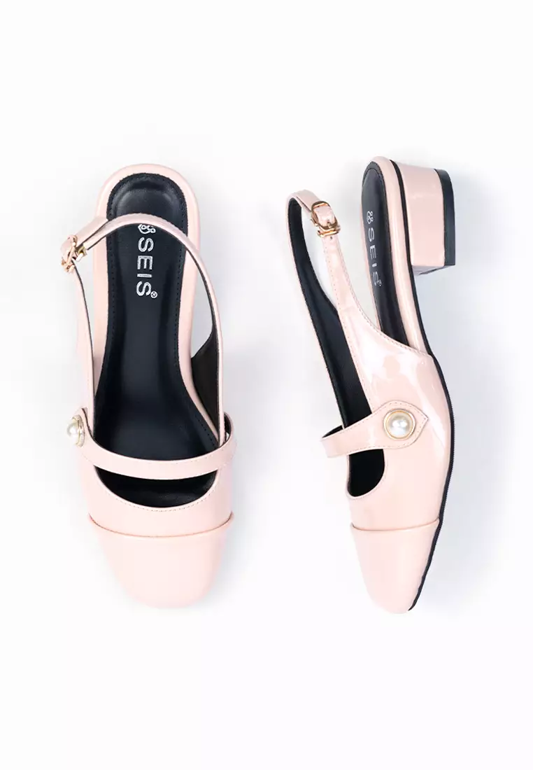 SEIS Greisy Sepatu Mules Heels Wanita | Slingback Hak 3 cm