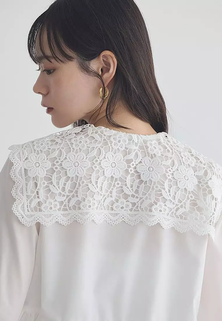 Earth Music & Ecology - Arisa Lace Collar Blouse