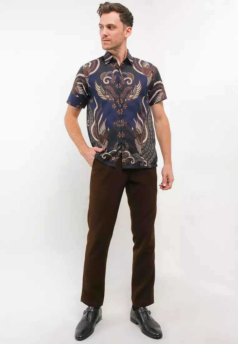 Janggala Kemeja Batik Exclusive Premium Pria Casual Modern Lengan Pendek