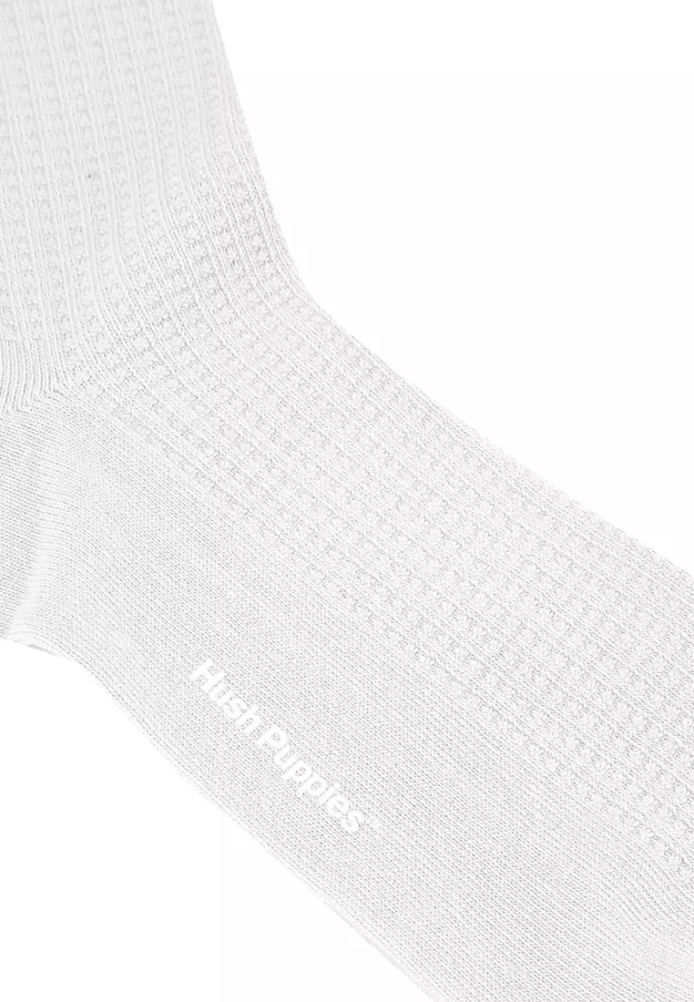 Waff M Crew Socks Waffle Cotton