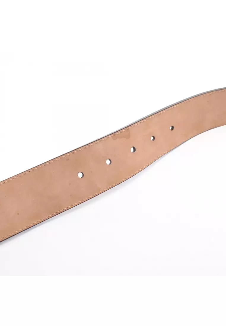Fendi Belt FF Logo Buckle Leopard Gold Leather Fendi Pre-Loved Fendi FF logo buckle, leopard gold hardware  main image 4