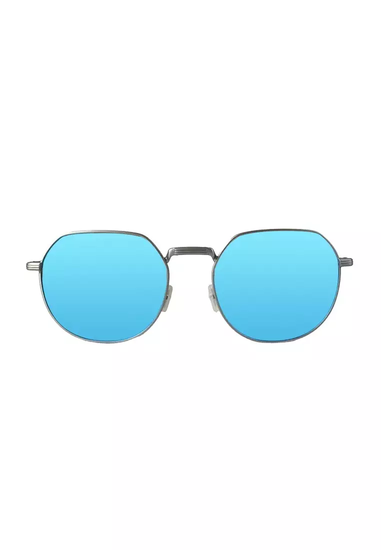 ROAV超輕極薄摺疊式太陽眼鏡 Valiant V-1001 Brush Silver / Blue Mirror 11.63