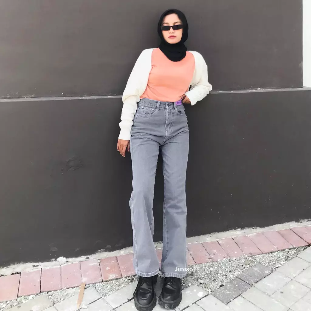 Jione Celana Loose High Waist Jeans 012