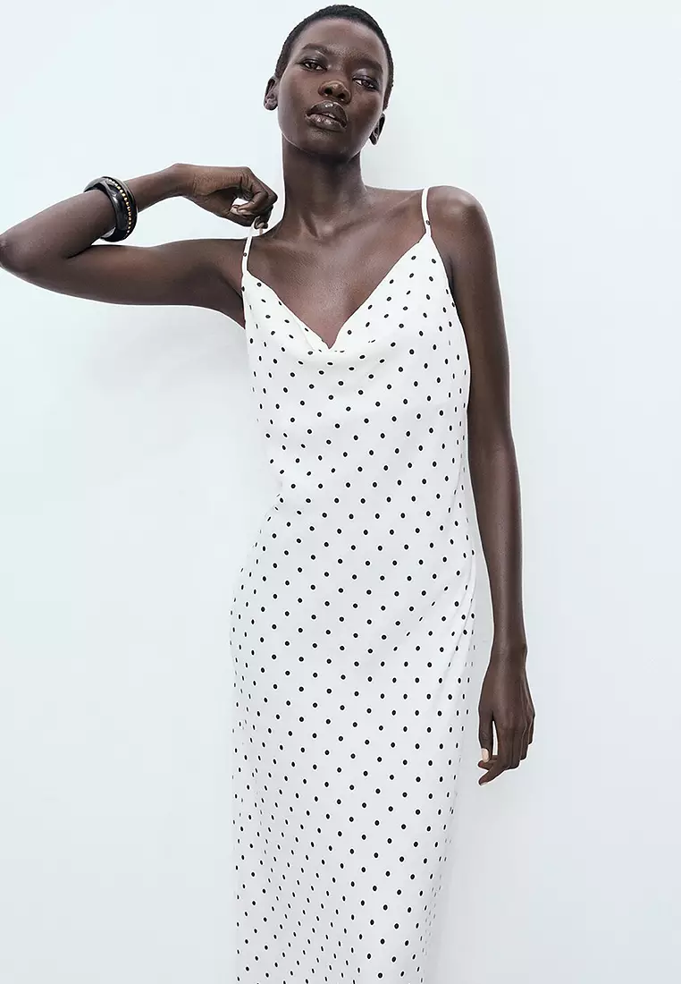 Long Dress With Draped Neckline