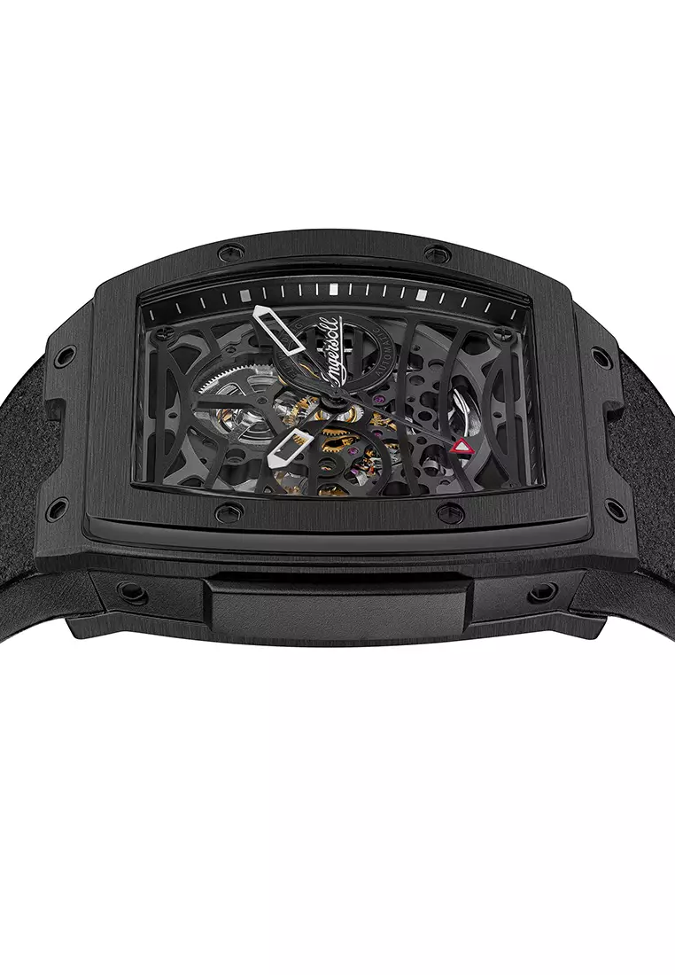 Ingersoll Challenger Black Leather Analog Automatic Watch For Men INI12307