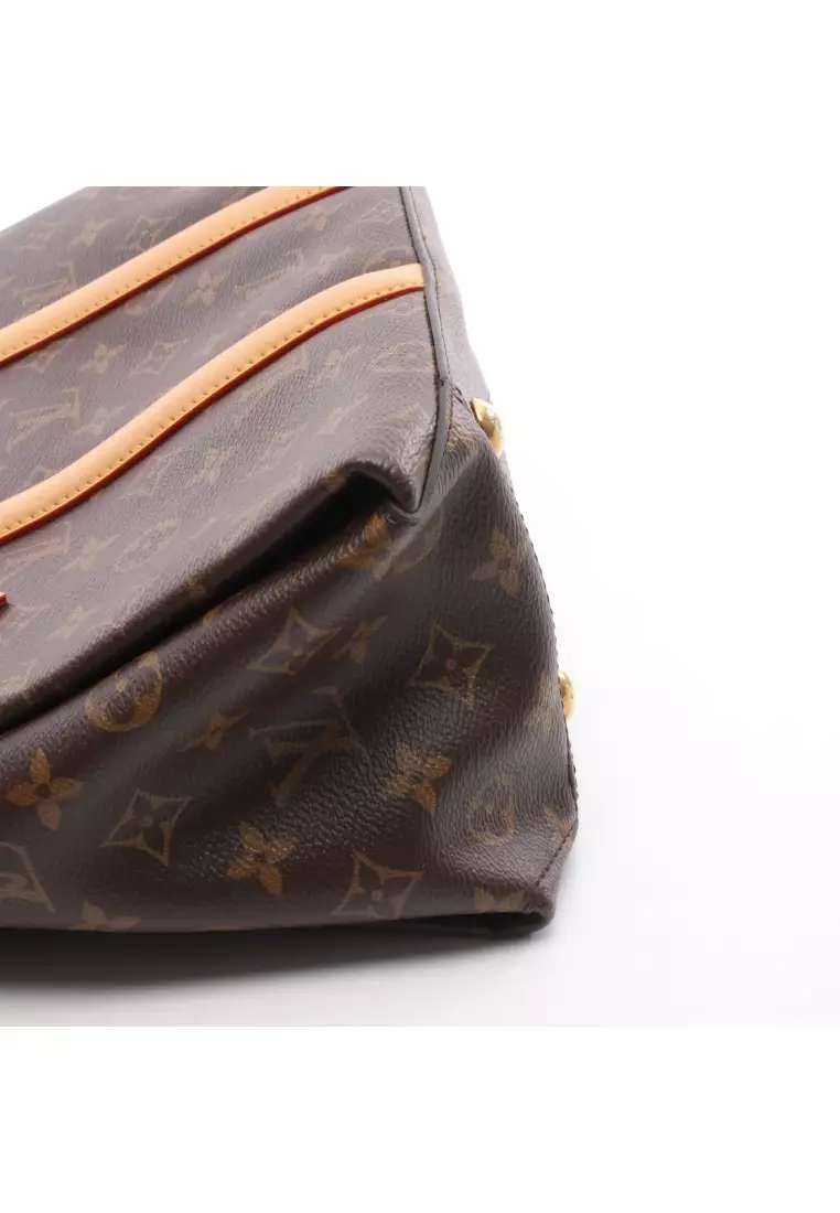 Pre-Loved Louis Vuitton Soufflot MM monogram Handbag PVC leather Brown