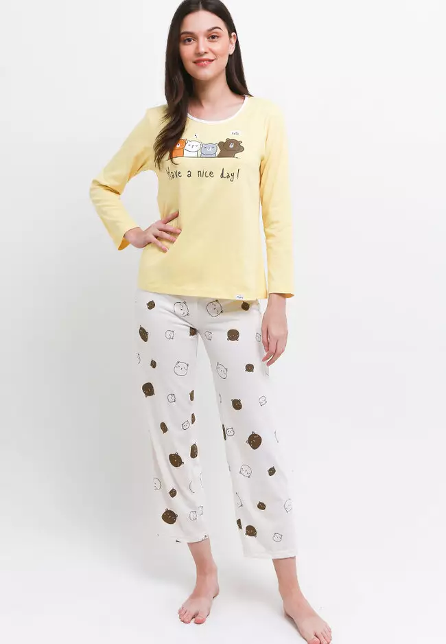 Pyjama Long Sleeve Long Pants Pants Sleepwear