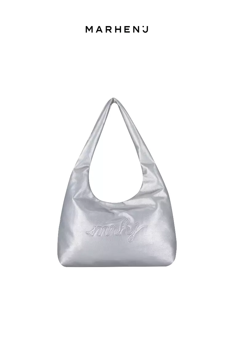 MILAN Vegan Leather Shoulder Bag Silver