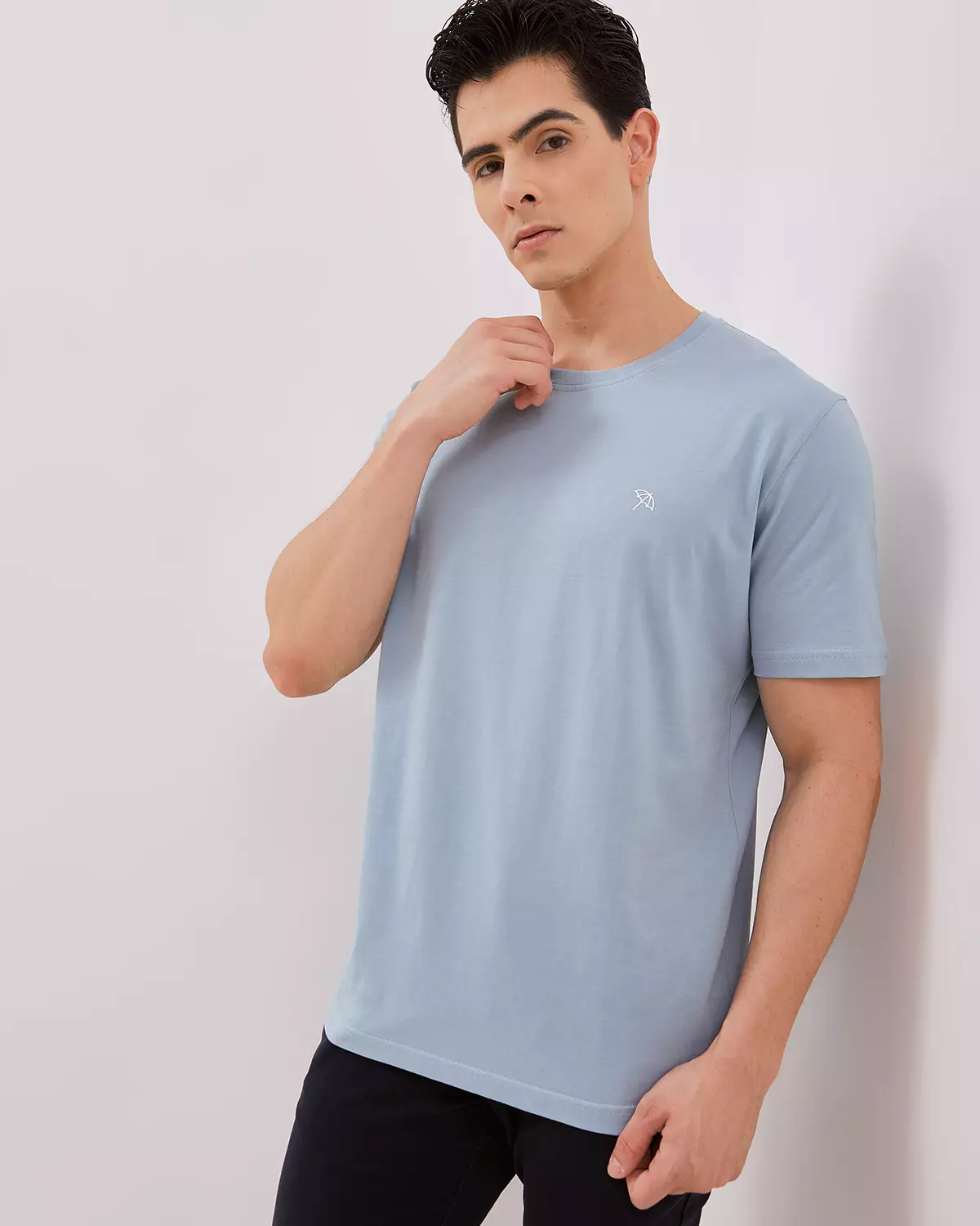 BLUE MEN'S SHORT SLEEVE T-SHIRT