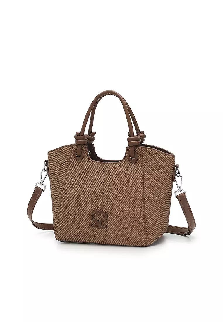 Women's Top Handle Bag / Sling Bag / Crossbody Bag / Shoulder Bag - Brown