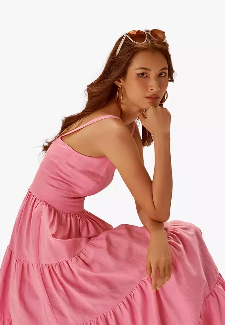 Fly Sky Maxi Linen Dress