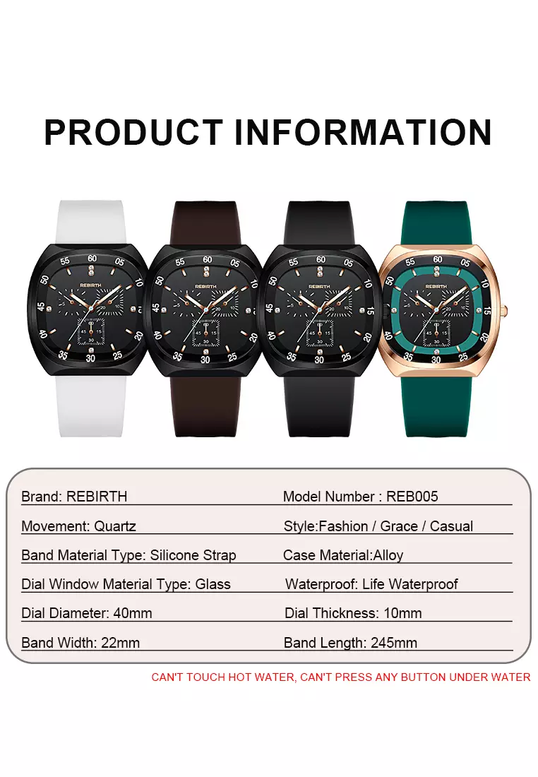 Jam Tangan Wanita Anti Air Original Kasual Mode Tali Silikon Jam Tangan Cewek Korea green