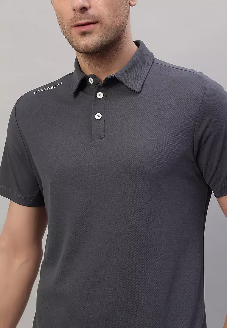 Men's Performance Grey Polo Tshirt