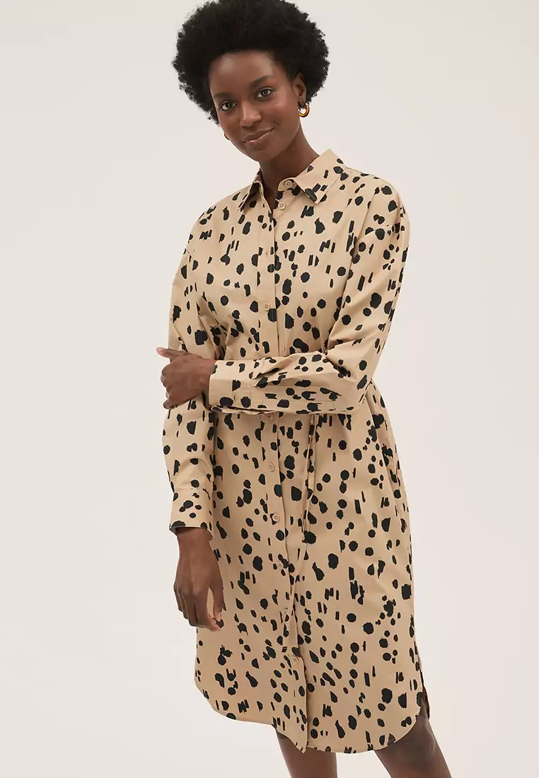 Animal print midi dress marks and spencer shop