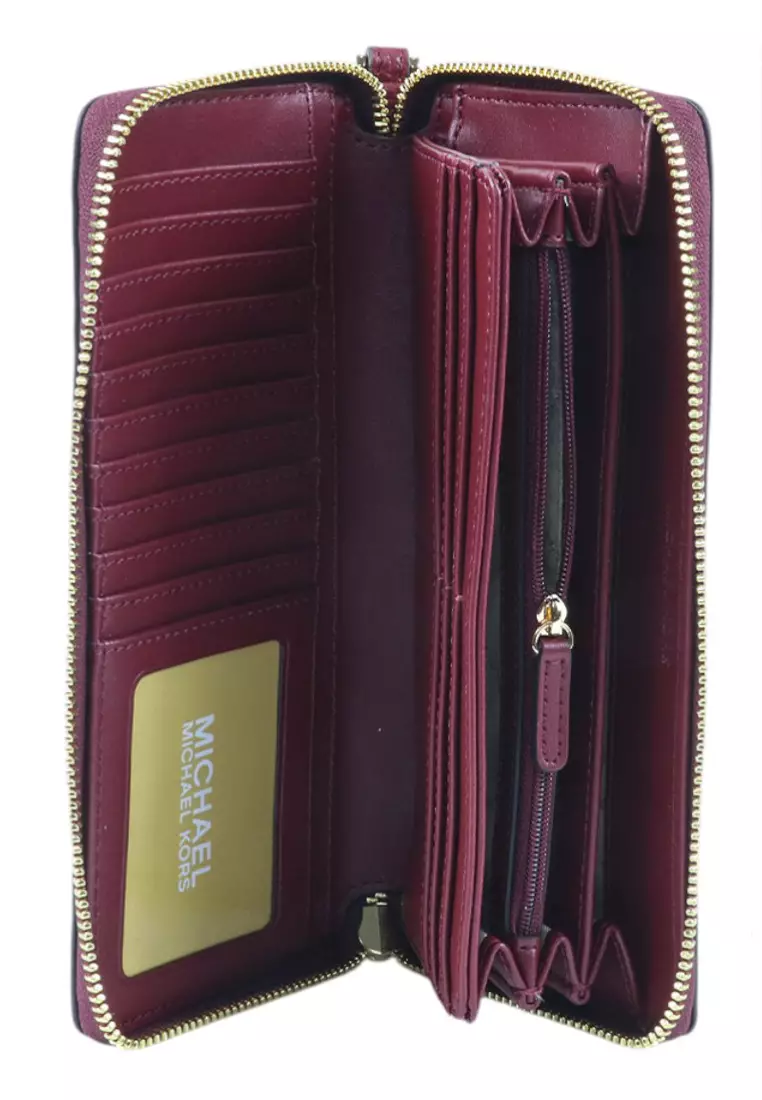 Jet Set Travel Large Continental Wallet - Cherry