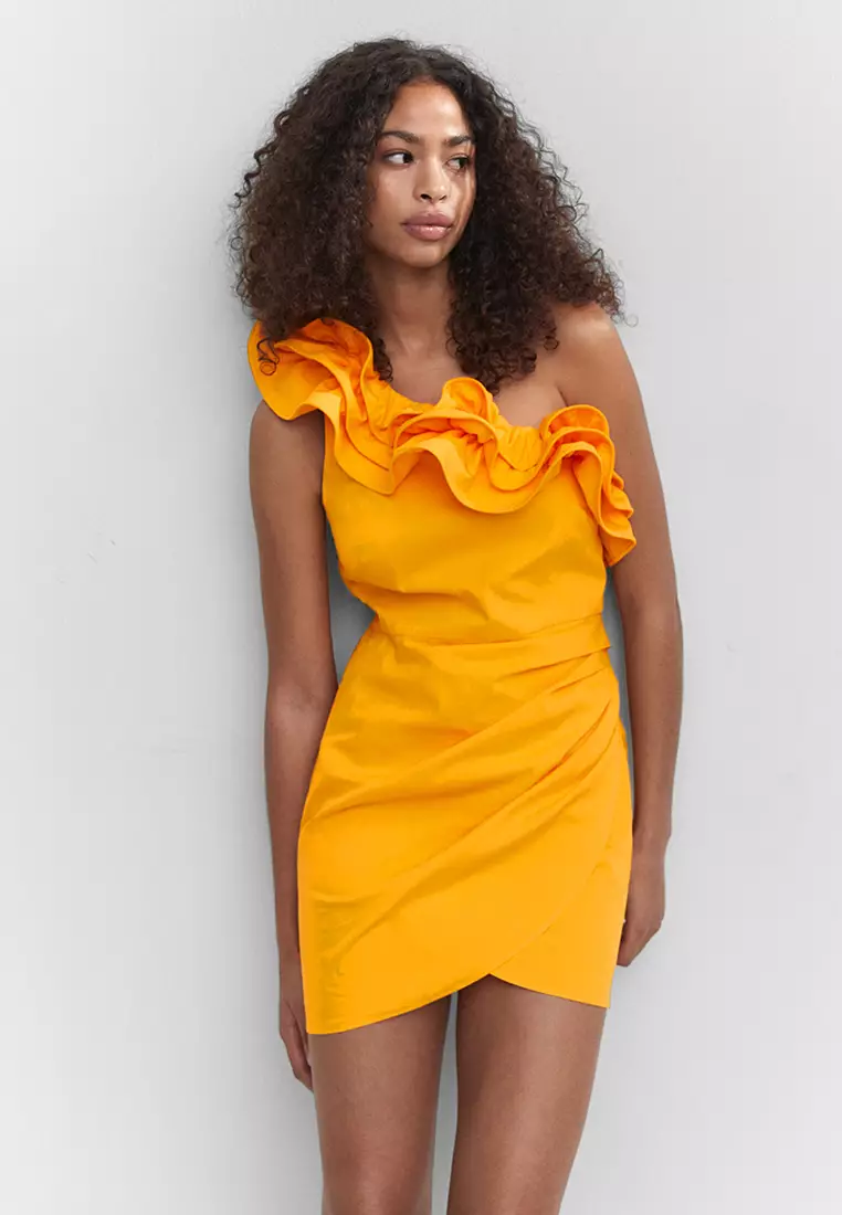 Asymmetric 2024 ruffle dress