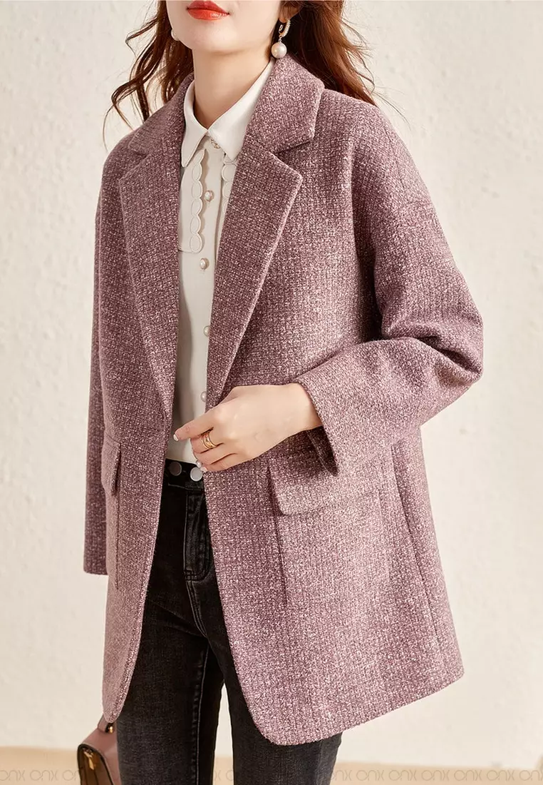 Temperament Suit Collar Woolen Coat