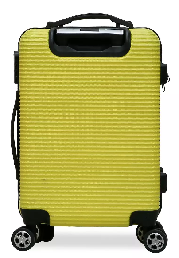 Carlton Koper Hardcase Unisex Size 20 Inch Uniqe Design Tas Travel Large Compartment Material ABS+PVC Coated ORIGINAL - Yellow