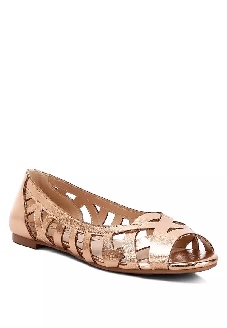 Woven peep toe flats sales