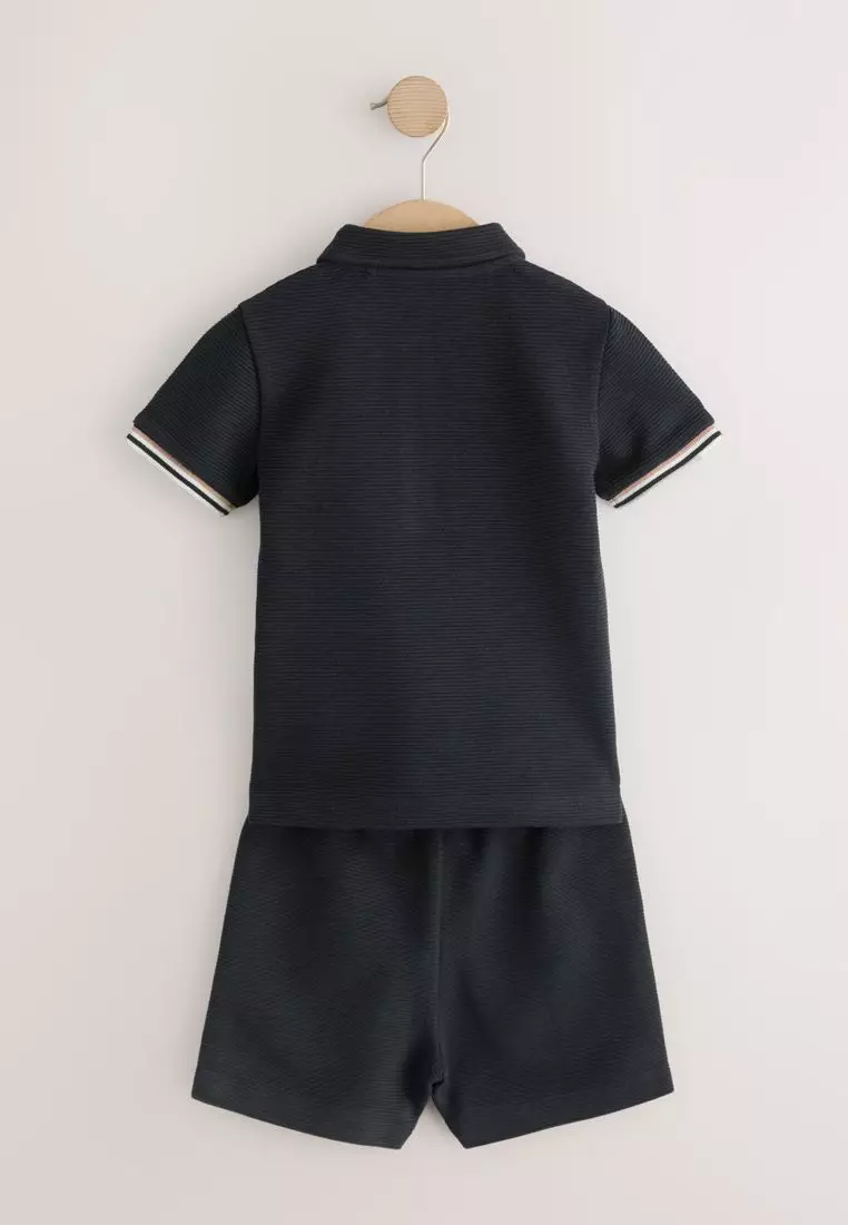 Short Sleeve Polo Shirt And Shorts Set