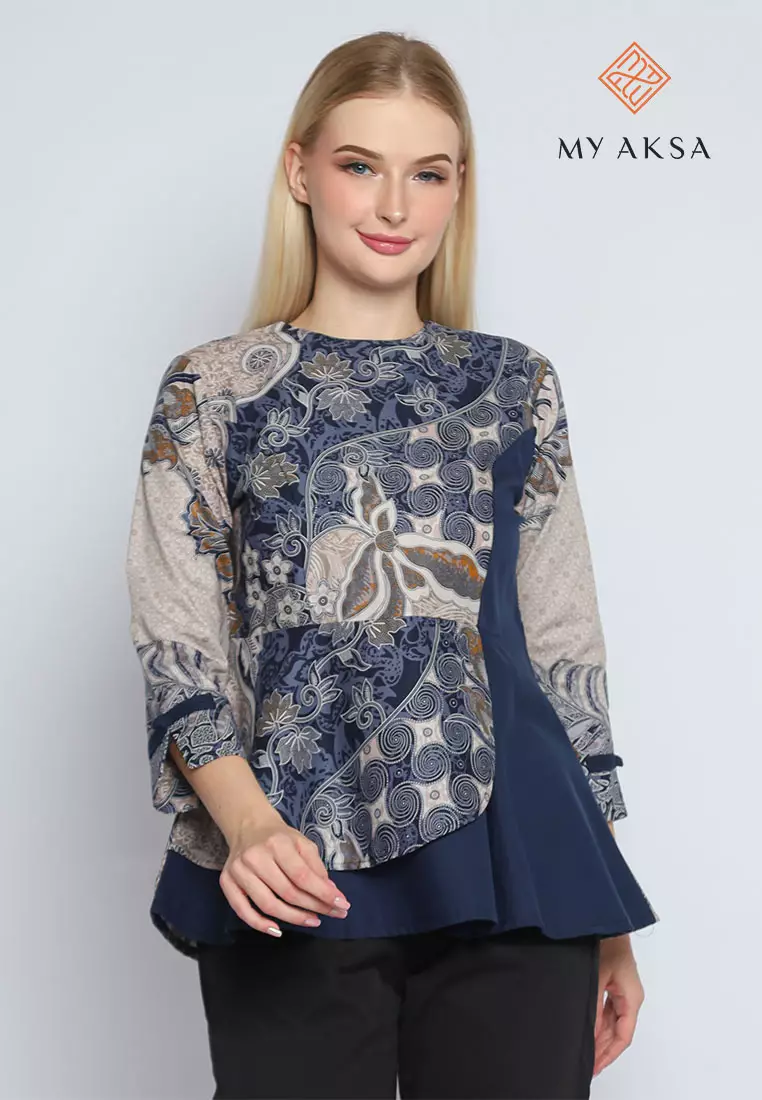 My Aksa Batik Wanita Blouse Willa Wesley
