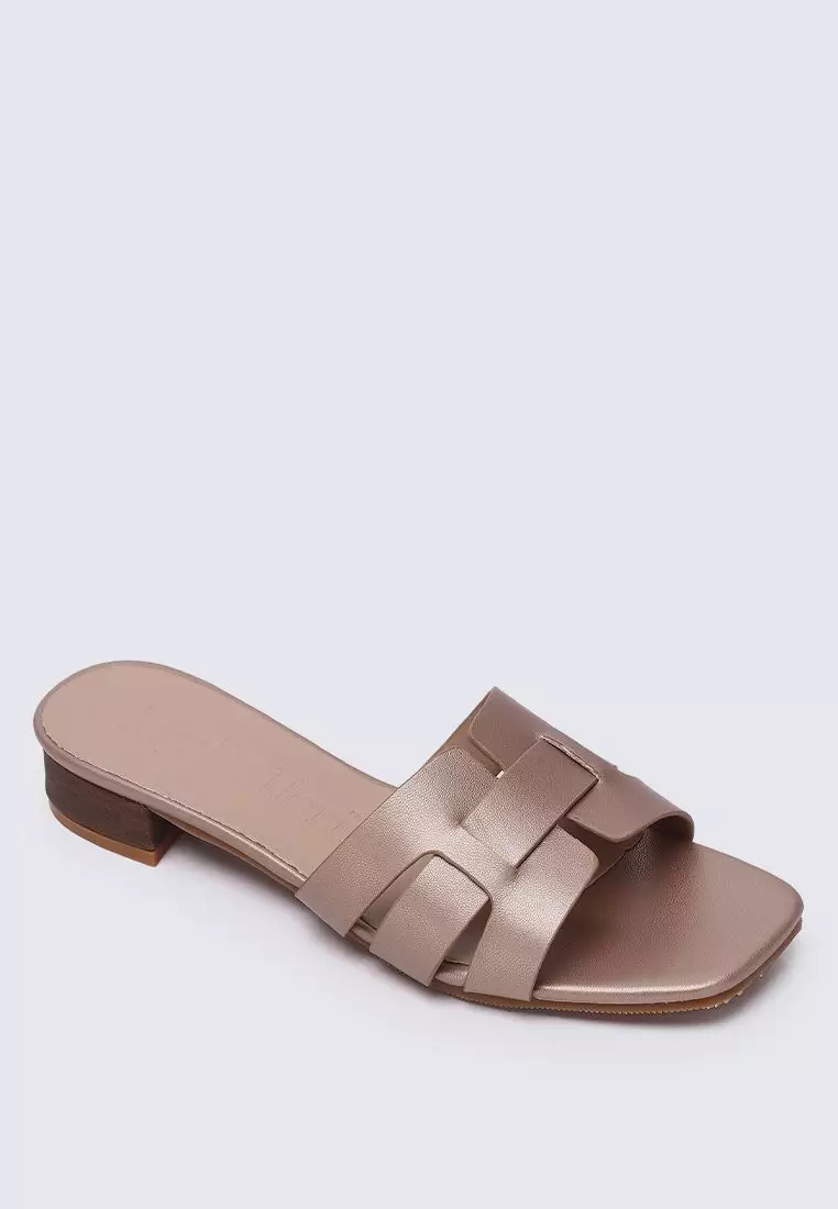 Isla Comfy Sandals In Rose Gold