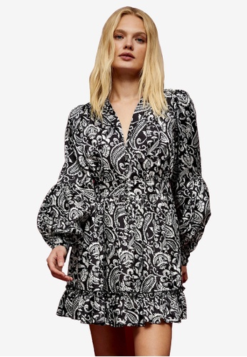 topshop paisley shirt dress