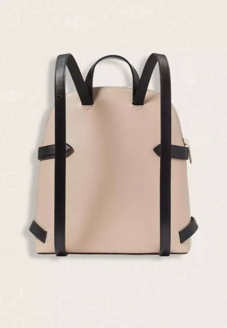 Kate Spade Staci Colorblock Medium Dome Backpack Warm Beige Multi