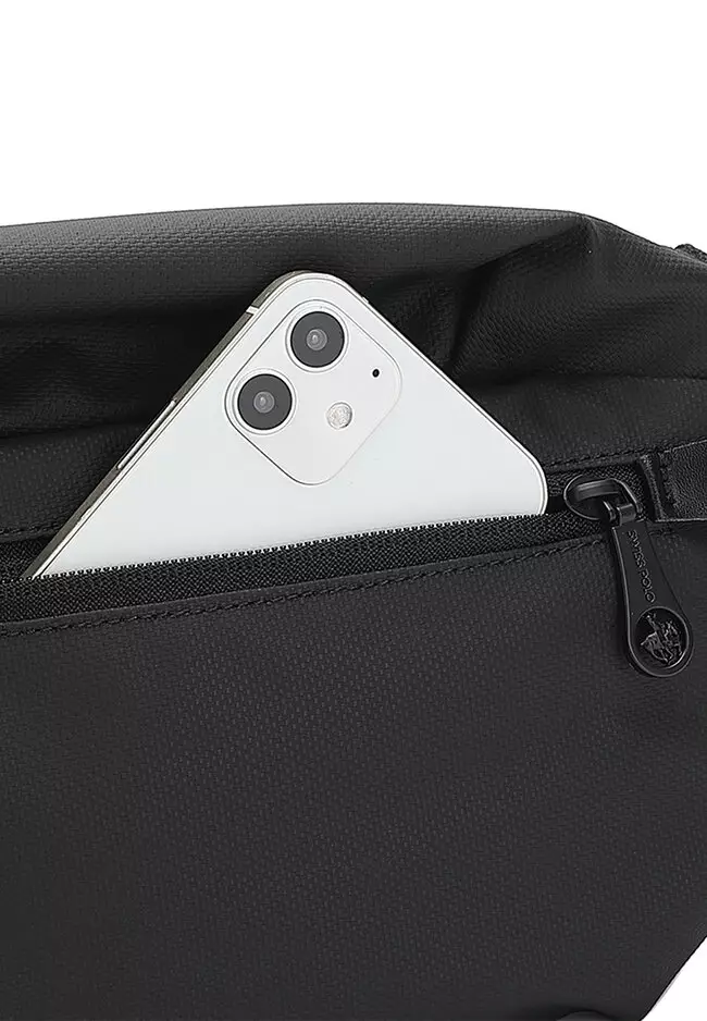 Casual Waist Bag / Sling Bag / Chest Bag - Black