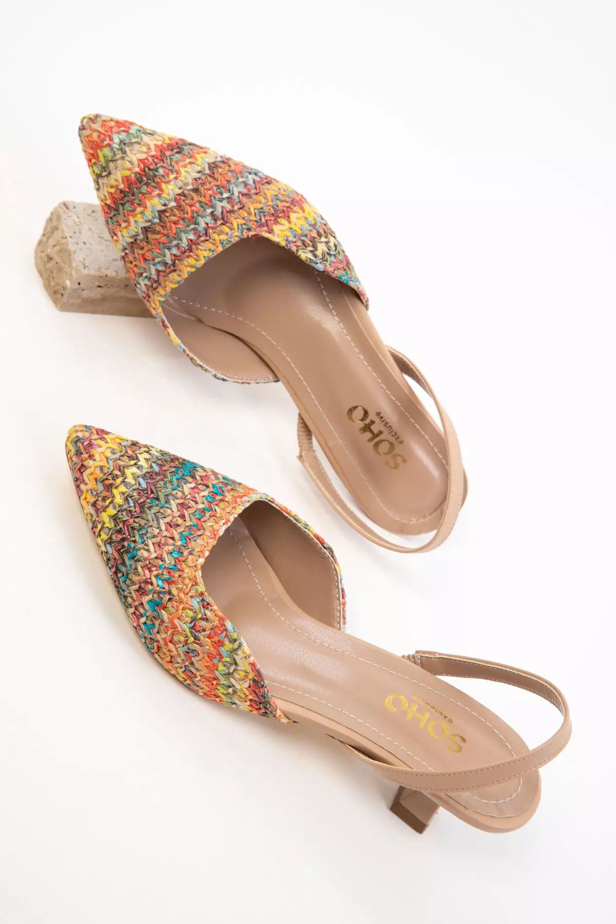 Red-Multi Women's Classic Heeled Shoes 20650