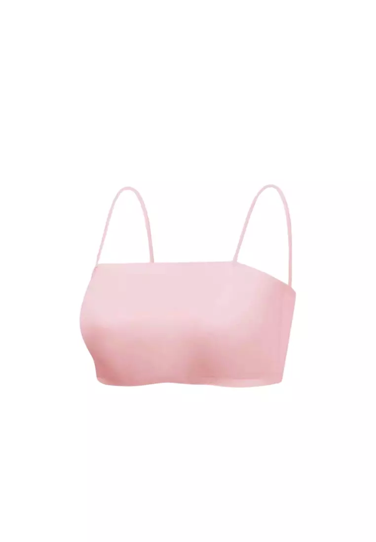 Premium Agnes Ice Silk Bralette Inner Top Tube Top in Pink