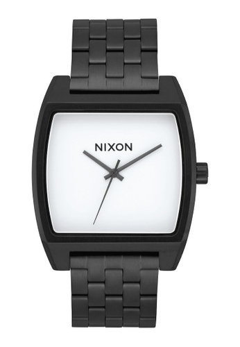 black and white nixon watch