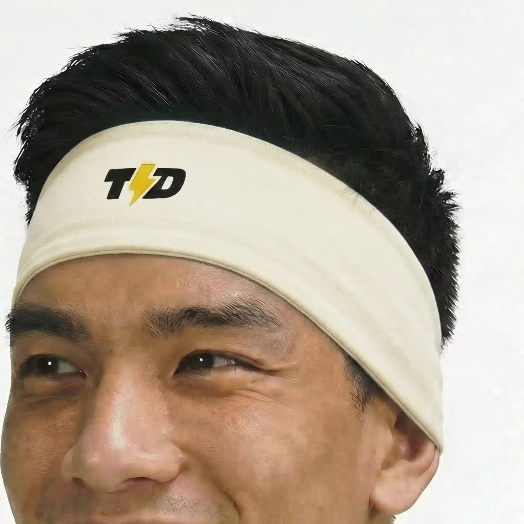 TDACTIVE TDBOLT Headband 4way stretch super absorband anti odor - cream ABA38
