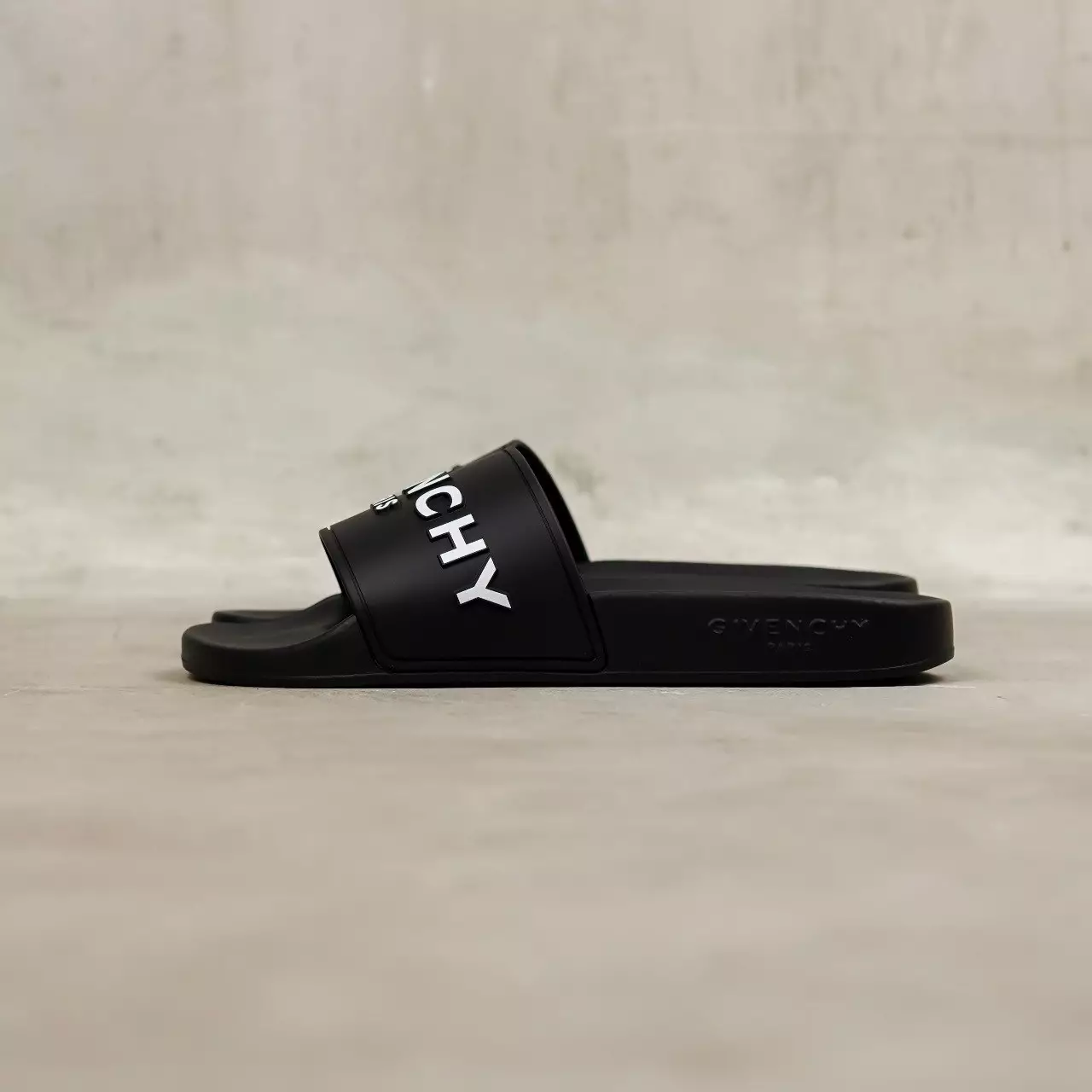 Sandal GIVENCHY LOGO CLASSIC BLACK SLIDE 100% ORIGINAL