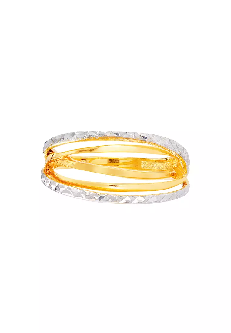 HABIB Oro Italia 916 Yellow and White Gold Ring GR53201123(YW)-BI (22K Gold)