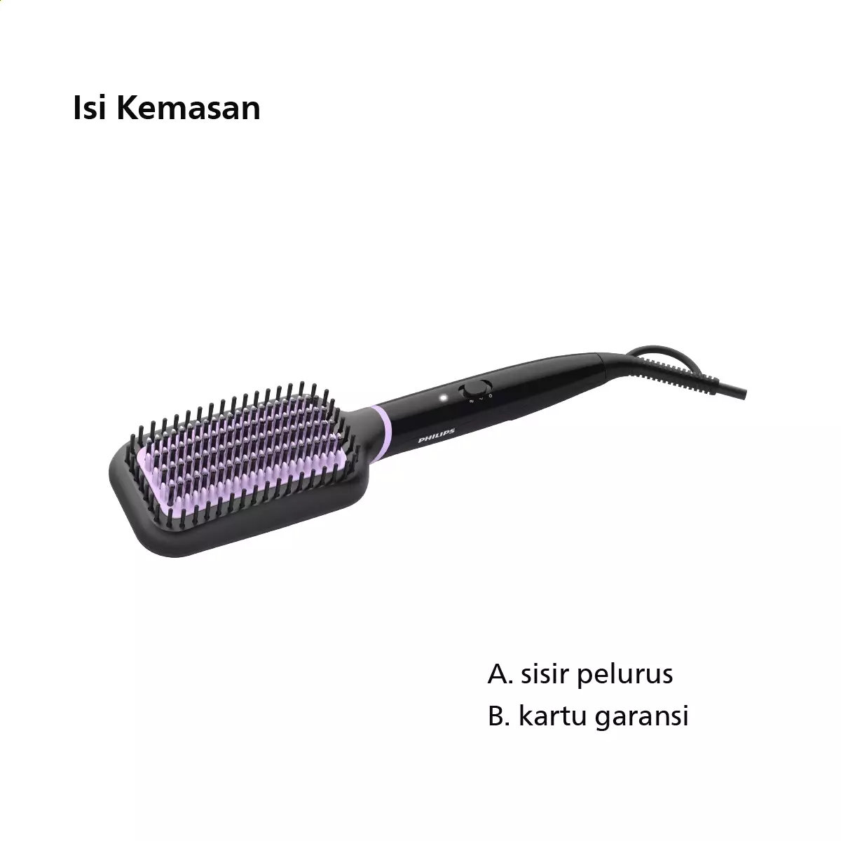 Philips Heated Straightening BHH880/00 Pelurus Rambut Natural