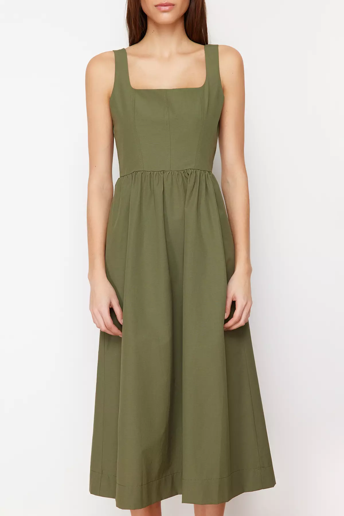 Gathered Midi Dress
