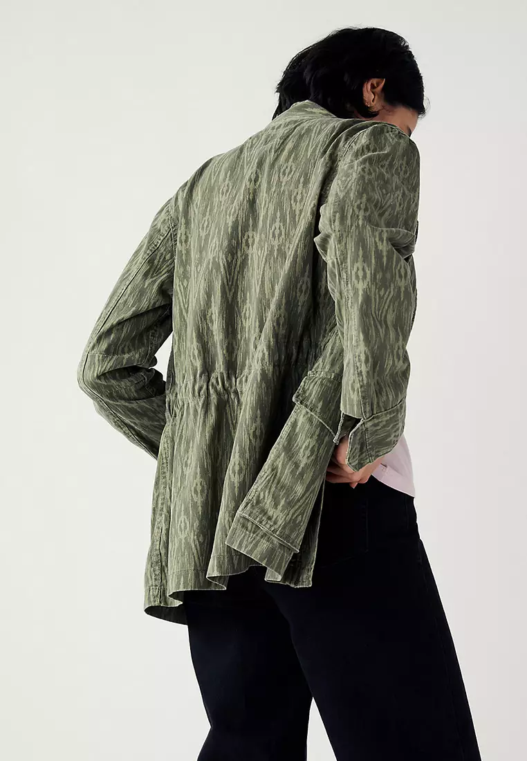 Cotton Rich Printed Utility Jacket
