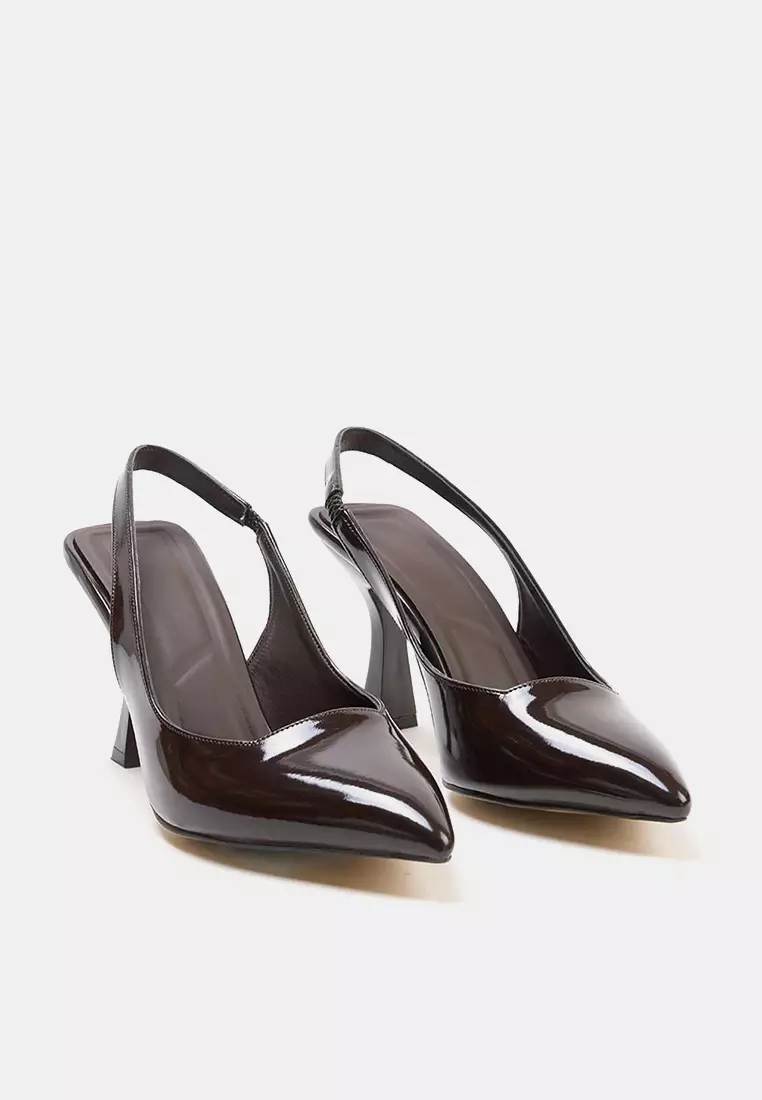 Pointed Toe Slingback Heels