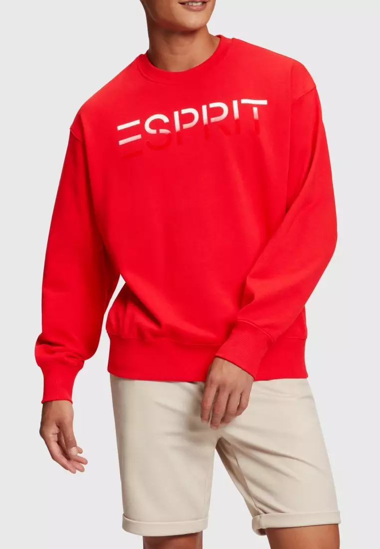 ESPRIT ESPRIT Flocked logo applique sweatshirt 2024 | Buy ESPRIT Online |  ZALORA Hong Kong