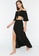 Trendyol black Carmen Collar Blouse and Skirt Set 5C69FAA7B8AC13GS_5