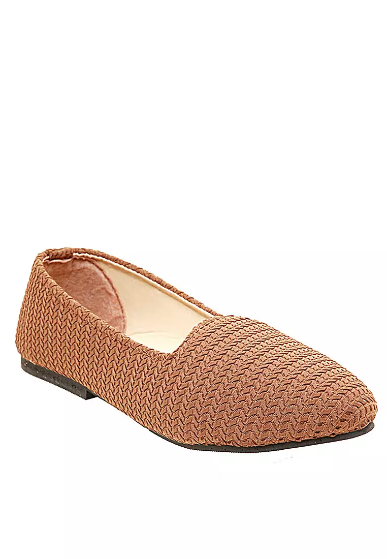 Naira Flatshoes Woman Design Casual Sepatu Wanita Premium Quality - Choco