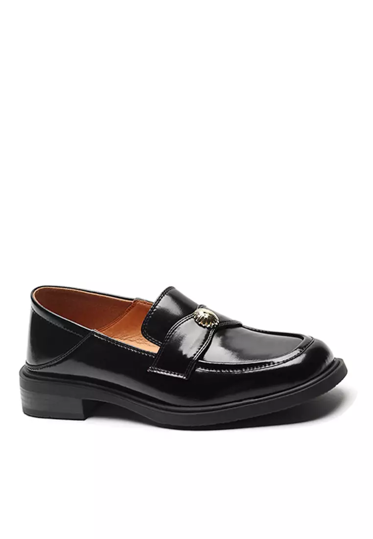 Discount on Twenty Eight Shoes  shoes - SKU: VANSA Color Block Cow Leather Square Toe Loafers VSW-F0212161-0