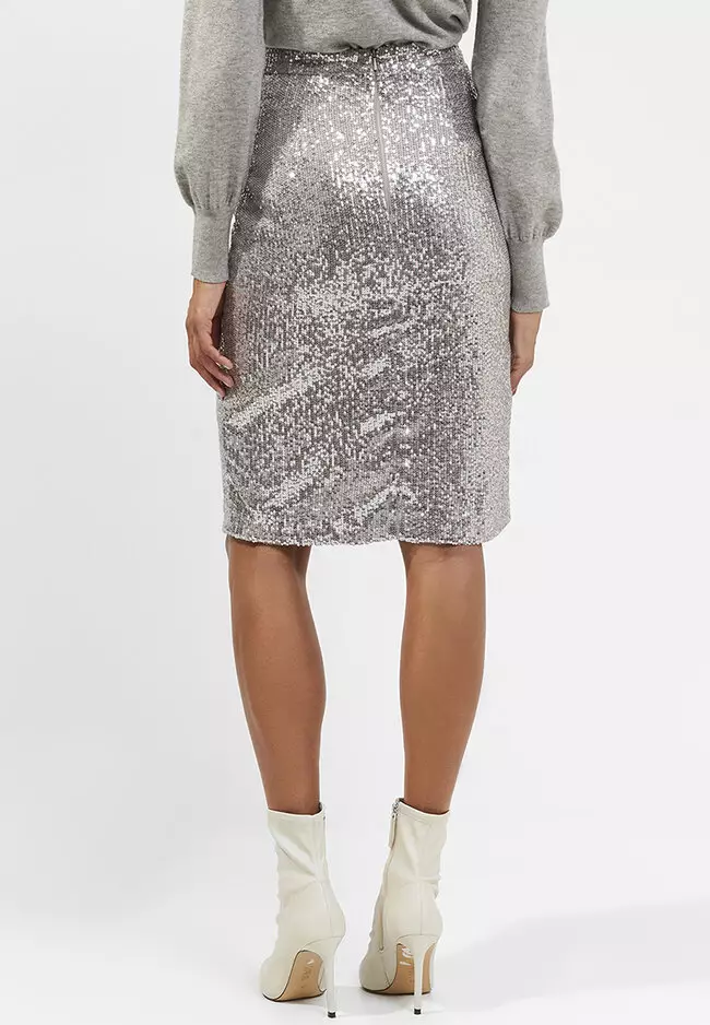 French connection sequin outlet midi skirt