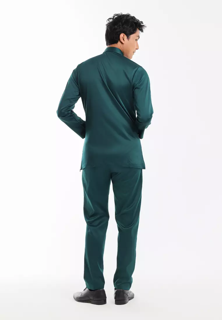 Alain Delon Baju Melayu Cekak Musang Dewasa - 19026005-49BotanicalGreen