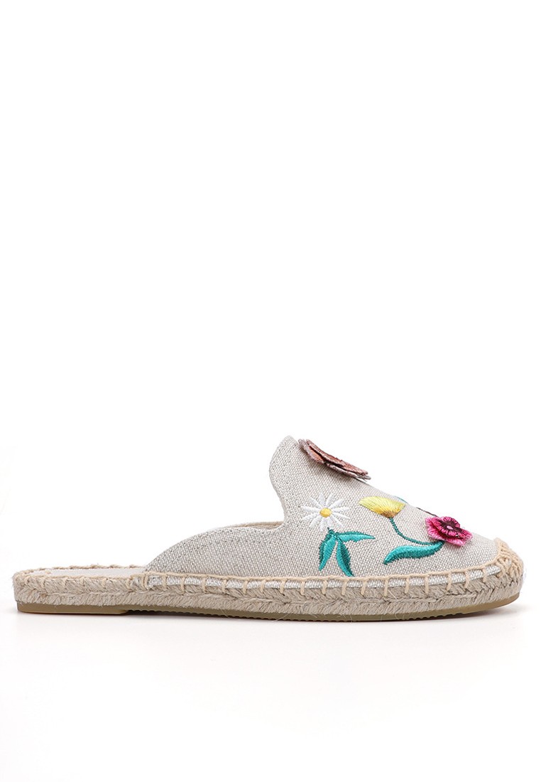 Embroidery Linen Espadrilles HB005
