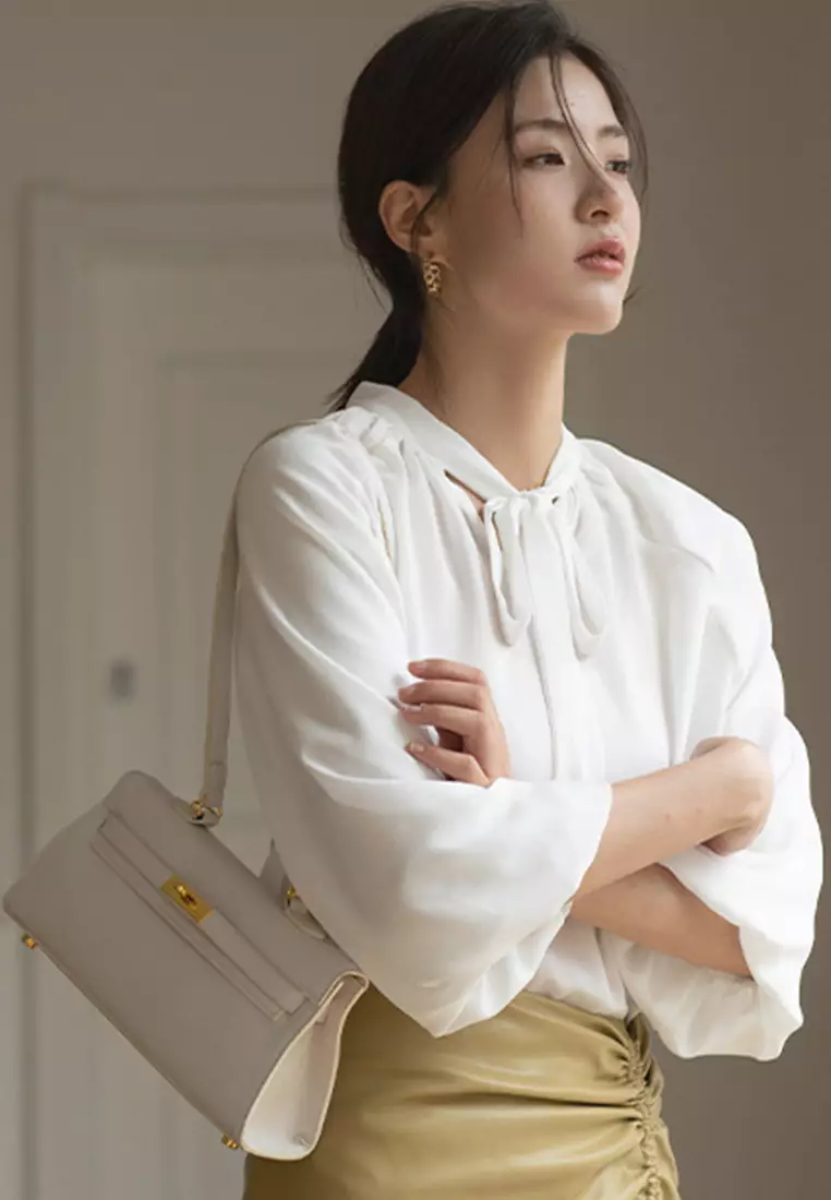 Elegant Temperament Loose Chiffon Shirt Top A21090616W