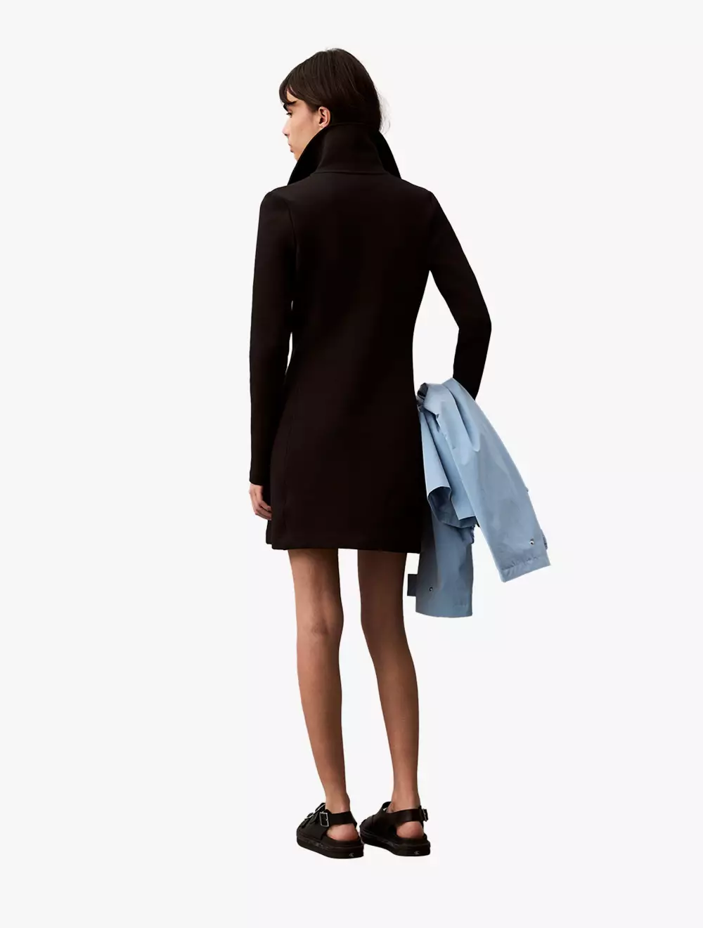 Calvin Klein - Scuba Fit & Flare Half Zip Dress